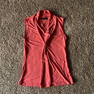 Women’s Sleeveless Coral Drape Neck Top